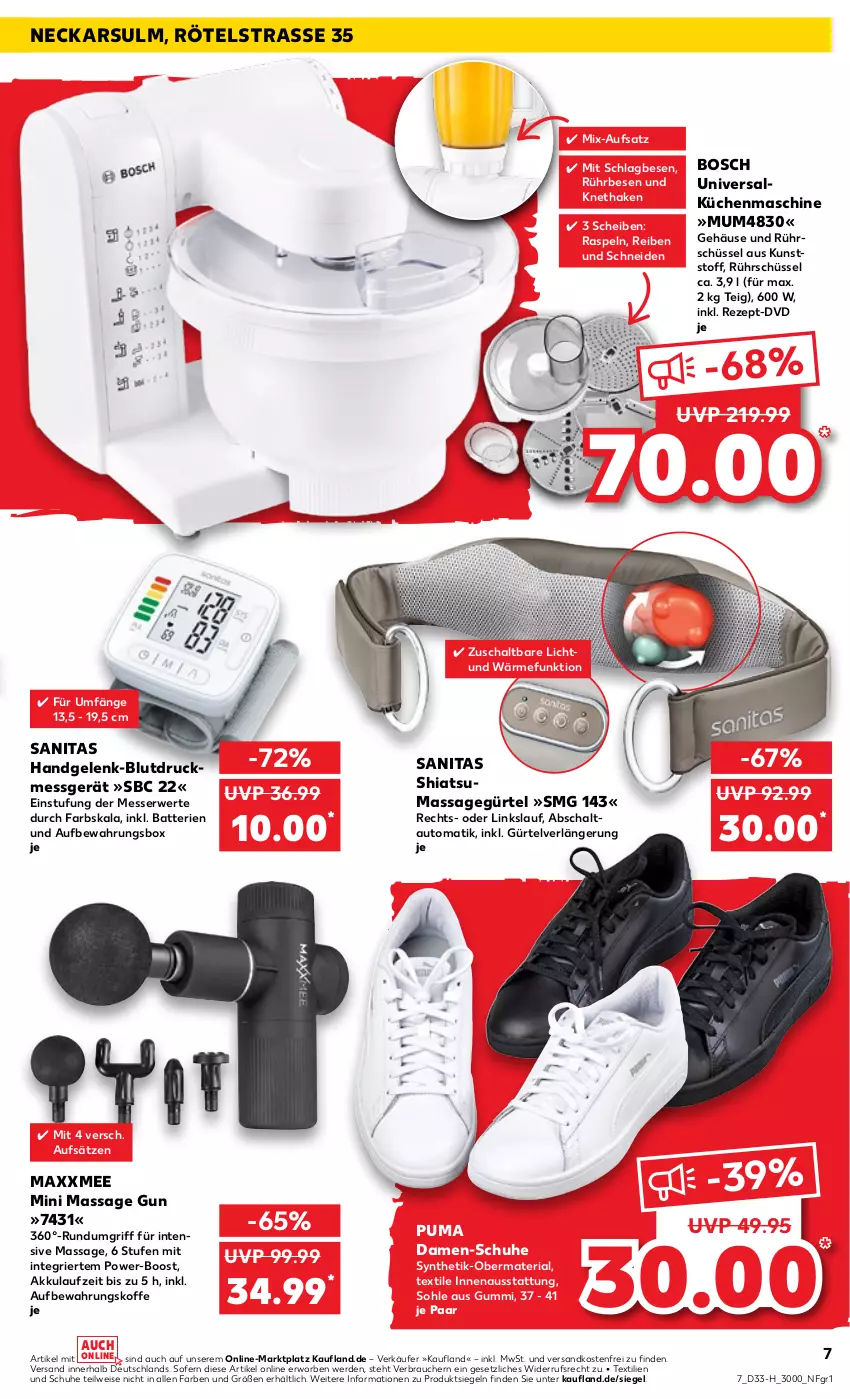 Aktueller Prospekt Kaufland - Spezielle Angebote - von 18.08 bis 24.08.2022 - strona 7 - produkty: akku, aufbewahrungsbox, auto, batterie, batterien, Blutdruckmessgerät, bosch, dvd, eis, erde, küche, Küchen, küchenmaschine, messer, ndk, puma, Rauch, rezept, Ria, Rührschüssel, rwe, Schal, schuhe, schüssel, Ti, versandkostenfrei