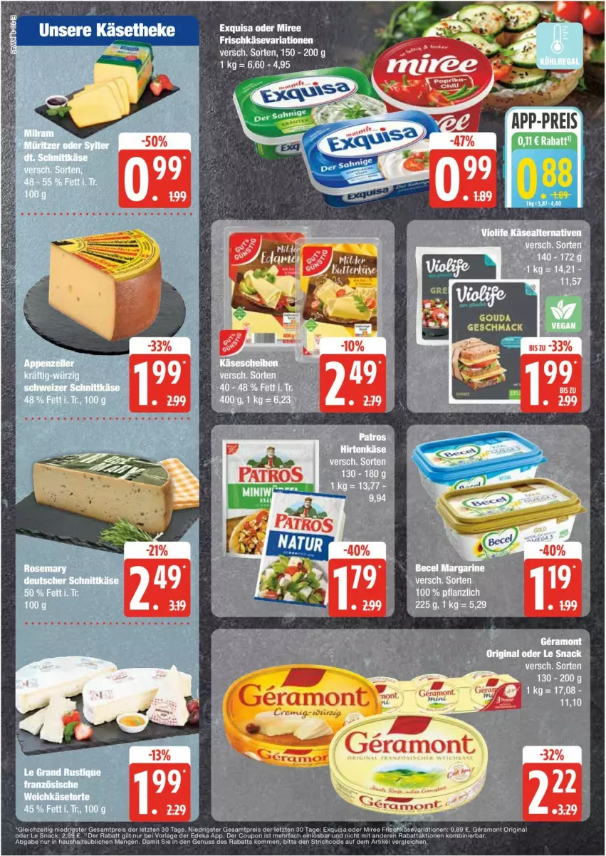 Aktueller Prospekt Edeka - Prospekte - von 04.11 bis 09.11.2024 - strona 10 - produkty: eier, frischkäse, gin, gouda, HP, Käse, mac, Ria, snack, Ti, torte, weichkäse