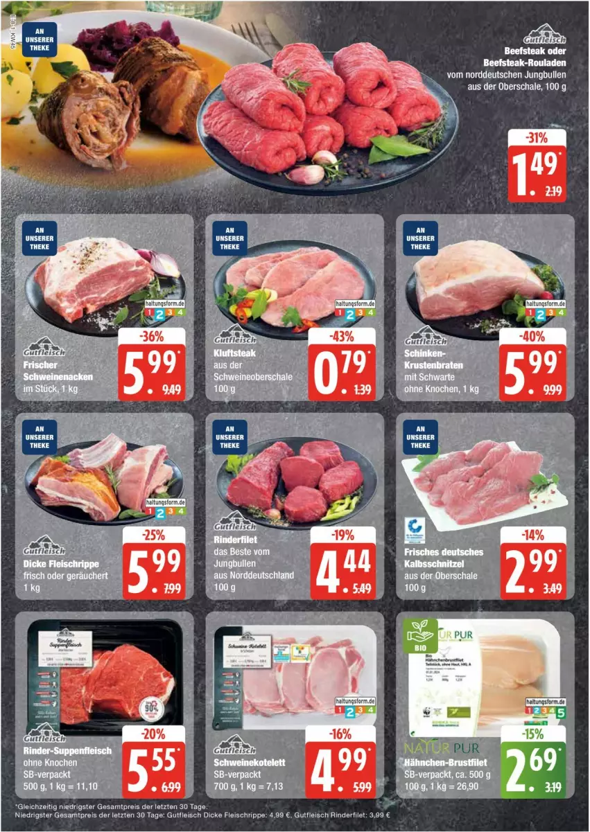 Aktueller Prospekt Edeka - Prospekte - von 04.11 bis 09.11.2024 - strona 8 - produkty: beef, brustfilet, eis, filet, fleisch, gutfleisch, nissan, reis, rind, rinder, rinderfilet, rouladen, Schal, Schale, steak, tee, Ti, ZTE