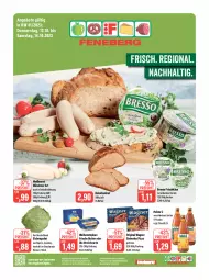 Gazetka promocyjna Feneberg - Prospekte - Gazetka - ważna od 14.10 do 14.10.2023 - strona 1 - produkty: angebot, angebote, Becher, bresso, brot, butter, eis, eisbergsalat, elle, flasche, frischkäse, gin, Hohes C, Holz, Käse, Laufen, mac, Ofen, original wagner, pizza, reis, salat, steinofen, steinofen pizza, Streichzart, Ti, wagner, weihenstephan, Weißwurst, wurst, ZTE