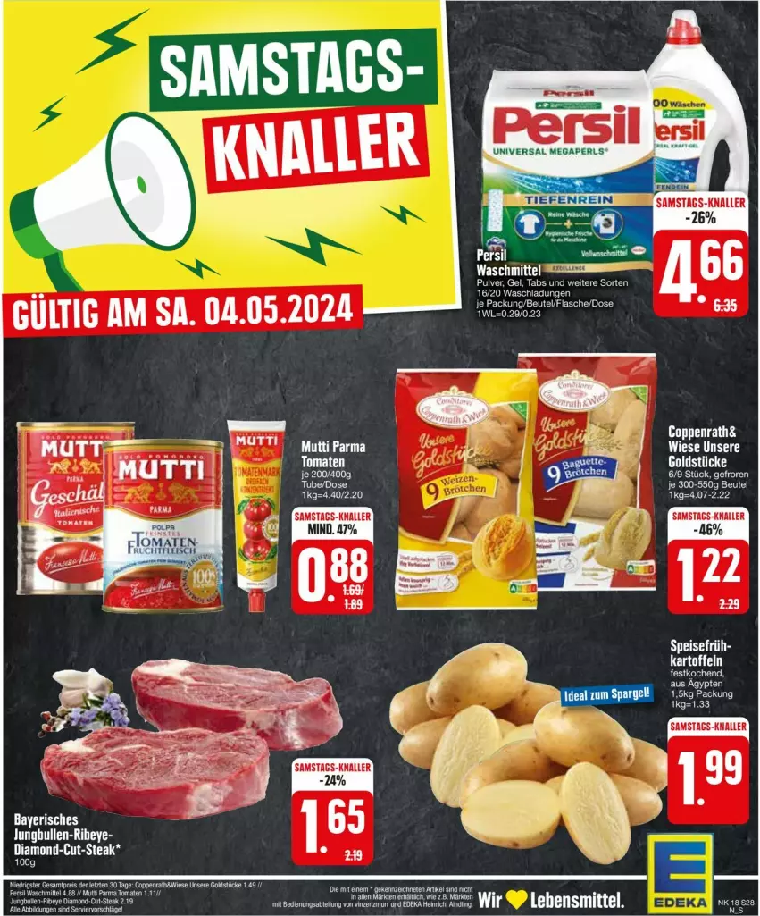 Aktueller Prospekt Edeka - Prospekte - von 29.04 bis 04.05.2024 - strona 28 - produkty: beutel, coppenrath, eis, flasche, Goldstücke, kartoffel, kartoffeln, Mutti, steak, tee, Ti