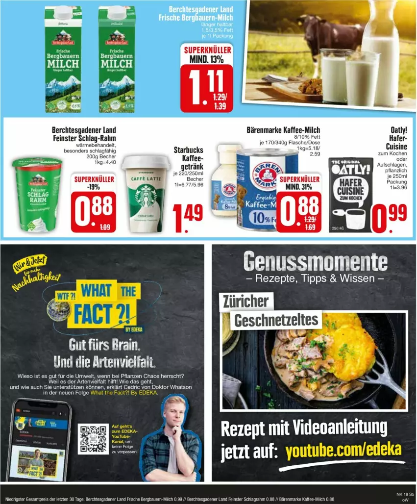 Aktueller Prospekt Edeka - Prospekte - von 29.04 bis 04.05.2024 - strona 5 - produkty: bärenmarke, Bau, Becher, deo, eis, ente, getränk, hafer, kaffee, milch, nuss, pflanze, pflanzen, reis, rezept, rezepte, schlagrahm, starbucks, tee, Ti, ZTE