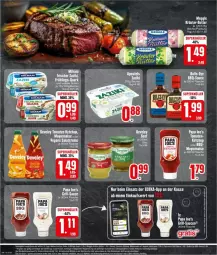 Gazetka promocyjna Edeka - Prospekte - Gazetka - ważna od 04.05 do 04.05.2024 - strona 18 - produkty: bbq-sauce, butter, creme, deka, flasche, grill, ketchup, kräuter, kräuter-butter, LG, mayonnaise, Papa Joe's, quark, salat, salatcreme, sauce, saucen, tee, Ti, tomate, tomaten, tomaten ketchup, Yo, zaziki