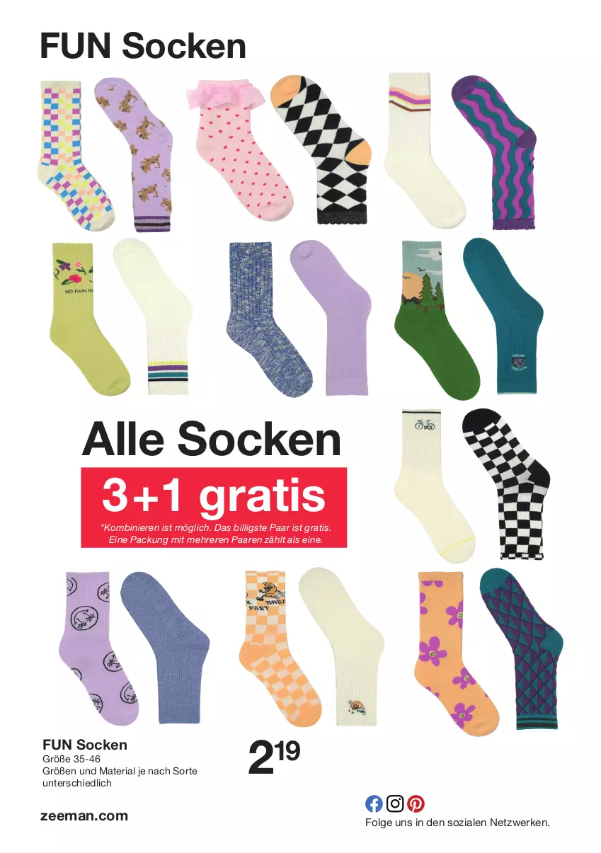 Aktueller Prospekt Zeeman - Prospekte - von 13.01 bis 19.01.2024 - strona 18 - produkty: LG, Ria, socken, Ti