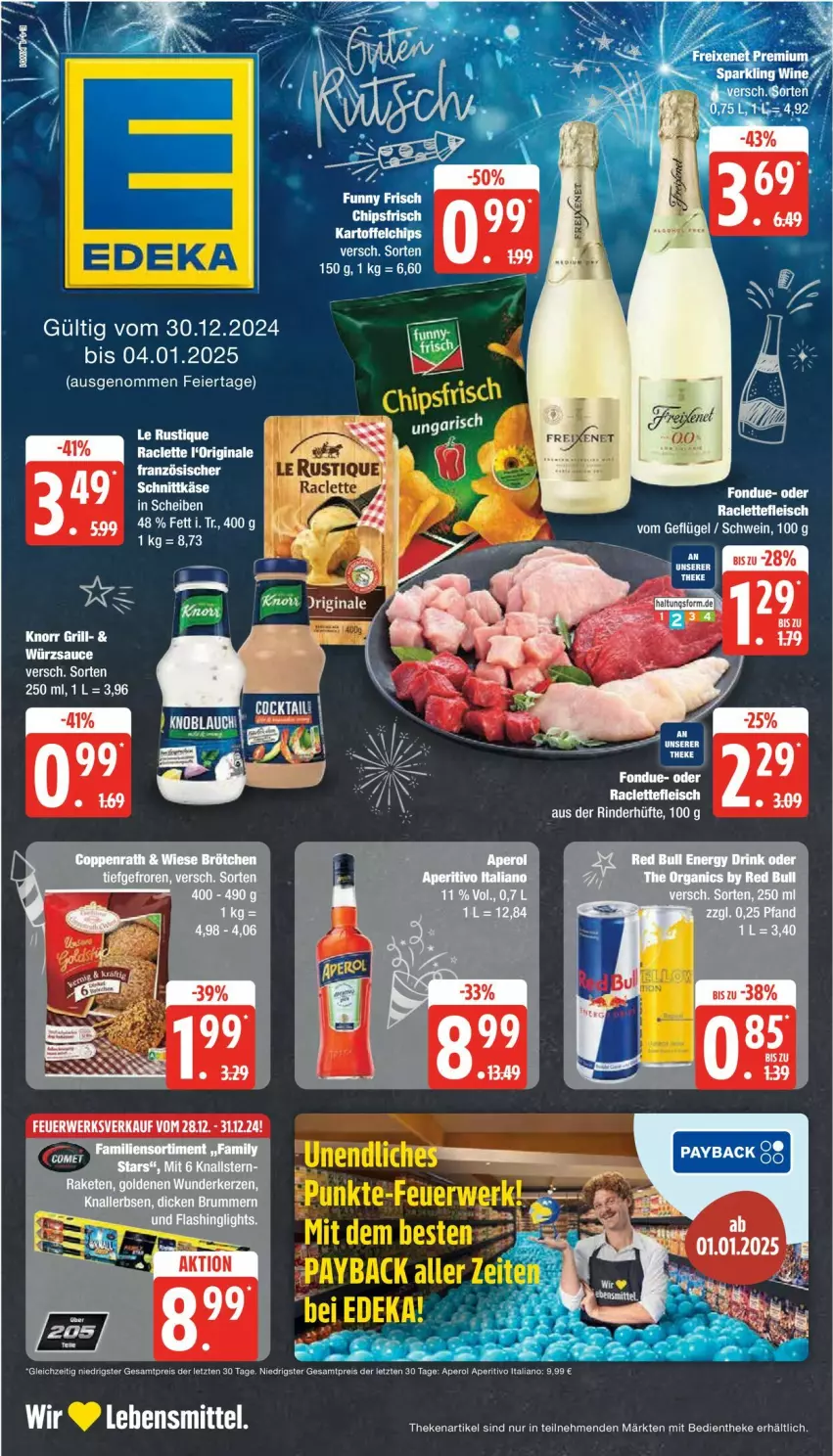 Aktueller Prospekt Edeka - Prospekte - von 30.12.2025 bis 04.01.2026 - strona 1 - produkty: aperol, eier, eis, Geflügel, grill, knorr, Le Rustique, lebensmittel, reis, sauce, schwein, Ti, wein, würzsauce, ZTE