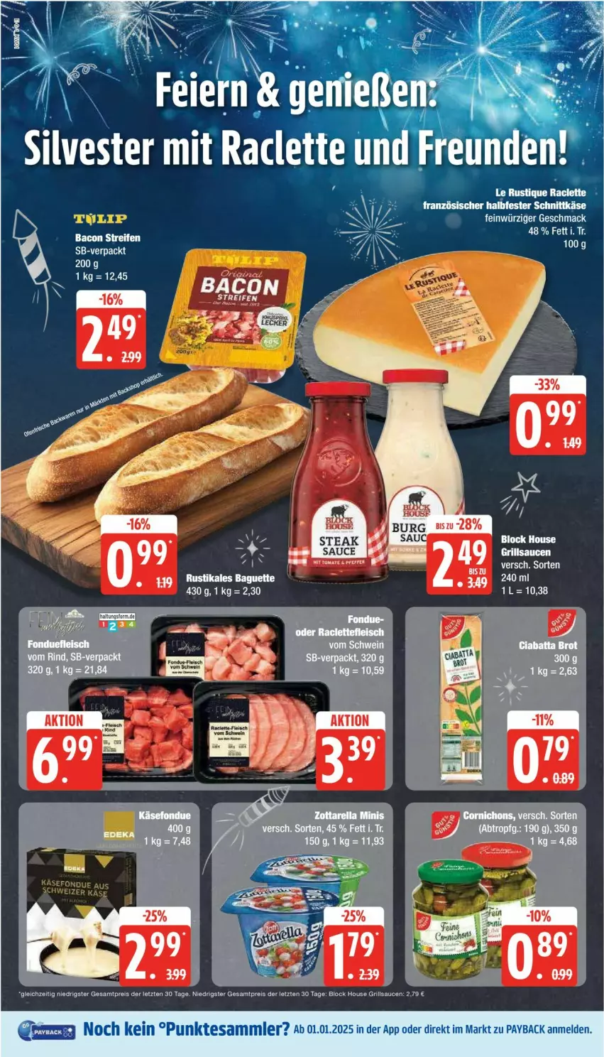 Aktueller Prospekt Edeka - Prospekte - von 30.12.2025 bis 04.01.2026 - strona 6 - produkty: baguette, eis, grill, grillsauce, reis, sauce, saucen, steak, Ti, ZTE