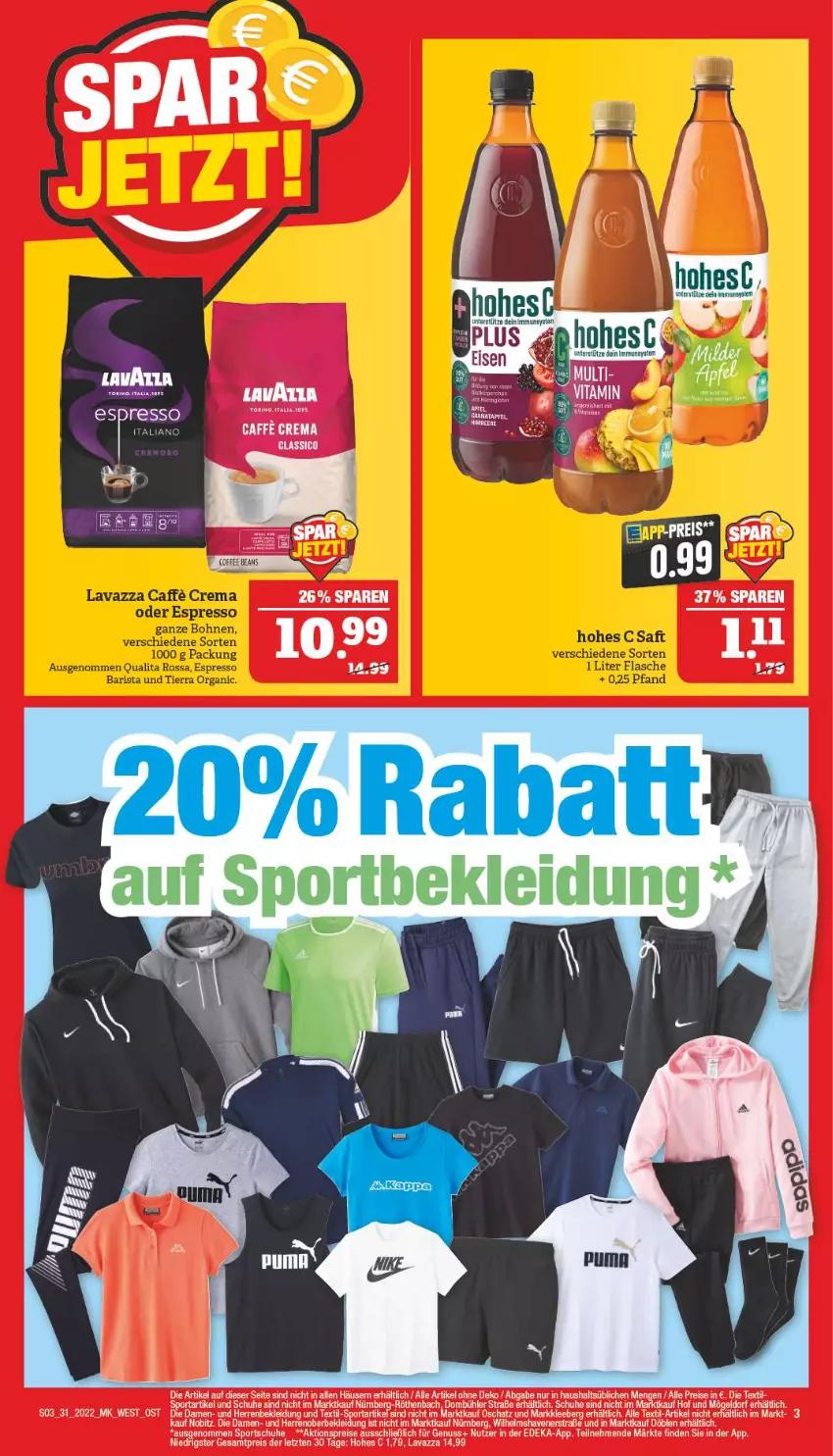 Aktueller Prospekt Marktkauf - Prospekt - von 31.07 bis 06.08.2022 - strona 7 - produkty: aktionspreis, deka, eis, Hohes C, kleid, Kleidung, lavazza, nuss, reis, schuhe, Sport, sportschuhe, Ti, ZTE