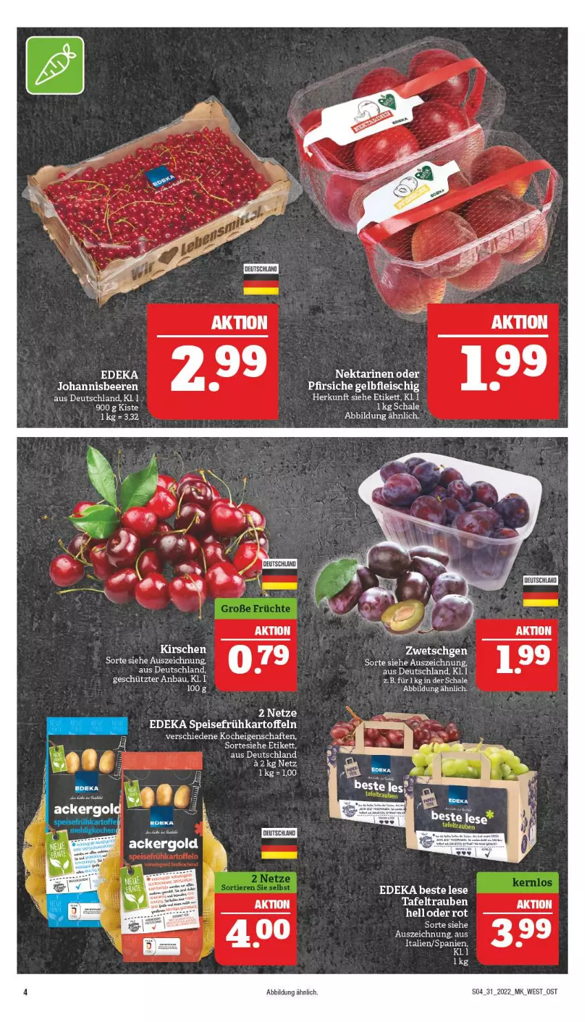 Aktueller Prospekt Marktkauf - Prospekt - von 31.07 bis 06.08.2022 - strona 8 - produkty: ackergold, Bau, beere, beeren, deka, johannisbeere, Johannisbeeren, Nektar, nektarinen, nektarinen oder, Schal, Schale, tafeltrauben, trauben, ZTE