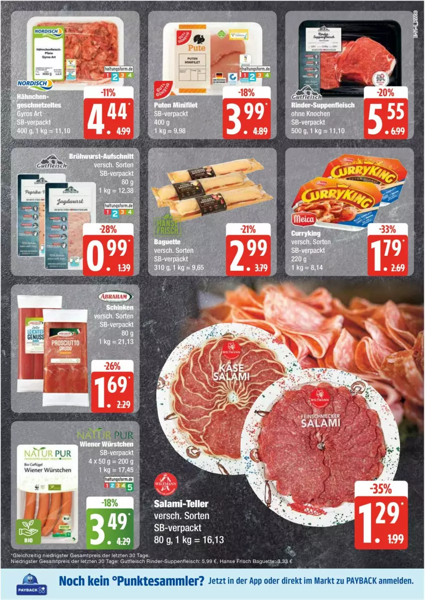 Aktueller Prospekt Edeka - Prospekte - von 03.02 bis 08.02.2025 - strona 11 - produkty: baguette, eis, fleisch, gutfleisch, payback, reis, rind, rinder, suppe, suppen, suppenfleisch, tesa, Ti, wiener, wiener würstchen, würstchen, ZTE