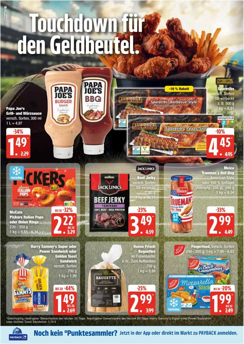 Aktueller Prospekt Edeka - Prospekte - von 03.02 bis 08.02.2025 - strona 4 - produkty: barbecue, eis, golden toast, grill, Papa Joe's, reis, sandwich, sauce, spareribs, Ti, toast, würzsauce, ZTE