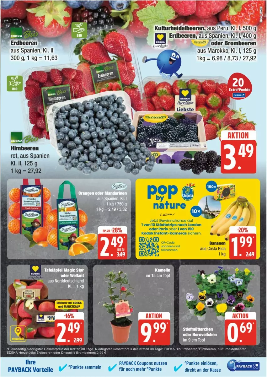 Aktueller Prospekt Edeka - Prospekte - von 03.02 bis 08.02.2025 - strona 9 - produkty: beere, beeren, bio, brombeere, brombeeren, coupon, coupons, deka, edeka bio, eis, erdbeere, erdbeeren, heidelbeere, heidelbeeren, himbeer, himbeere, himbeeren, payback, reis, Ti, ZTE