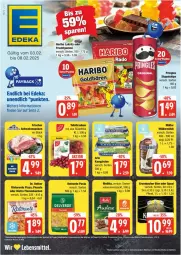 Gazetka promocyjna Edeka - Prospekte - Gazetka - ważna od 08.02 do 08.02.2025 - strona 1 - produkty: arla, bier, chips, cola, deka, Dr. Oetker, eis, erde, flammkuchen, frucht, fruchtgummi, haribo, krombache, krombacher, kuchen, Lakritz, lamm, melitta, milch, Müller, müllermilch, pasta, pizza, reis, ristorante, ristorante pizza, schwein, schweine, schweinenacken, Spezi, tafeltrauben, Ti, trauben, wein, weine, ZTE