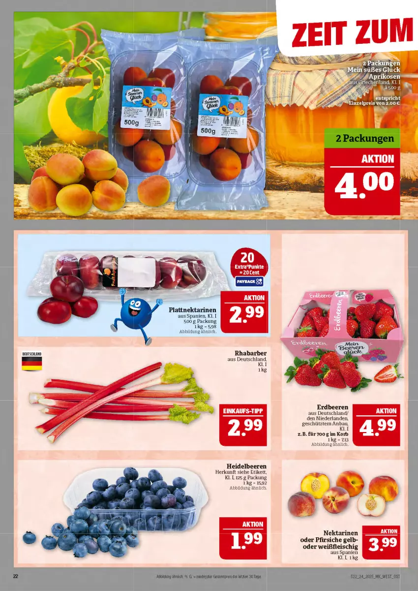 Aktueller Prospekt Marktkauf - Prospekt - von 08.06 bis 14.06.2025 - strona 22 - produkty: Bau, beere, beeren, eis, erdbeere, erdbeeren, fleisch, heidelbeere, heidelbeeren, korb, Nektar, nektarinen, oder pfirsiche, pfirsich, pfirsiche, reis, rhabarber, Ti, ZTE