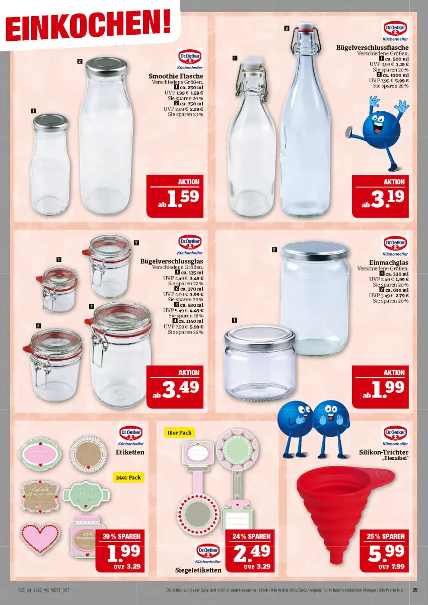 Aktueller Prospekt Marktkauf - Prospekt - von 08.06 bis 14.06.2025 - strona 25 - produkty: bügel, Bügelverschlussglas, einmachglas, flasche, Kette, küche, Küchen, Küchenhelfer, mac, smoothie, Ti