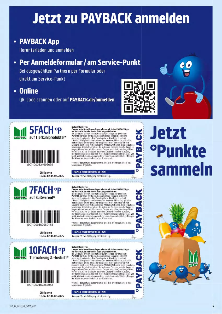 Aktueller Prospekt Marktkauf - Prospekt - von 08.06 bis 14.06.2025 - strona 5 - produkty: angebot, auto, coupon, coupons, deka, erde, LG, papier, payback, Rauch, rwe, Ti, tiernahrung, tisch, Yo