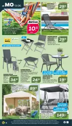 Gazetka promocyjna Netto - Angebote ab Montag - Gazetka - ważna od 18.06 do 18.06.2022 - strona 16 - produkty: auer, Bau, baumwolle, ente, Garten, gartentisch, hängematte, hocker, hollywoodschaukel, Liege, pavillon, pflaume, Ria, Schaukel, sonnenliege, stapelstuhl, stuhl, Tasche, Ti, tisch, tragetasche, wolle, ZTE