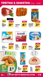 Gazetka promocyjna Netto - Angebote ab Montag - Gazetka - ważna od 18.06 do 18.06.2022 - strona 26 - produkty: actimel, bio, bockwurst, brot, danone, eis, exquisa, exquisa frischkäse, ferrero, fleisch, Fleischerei, frischkäse, gin, joghur, joghurt, Kamin, kartoffel, kartoffeln, Käse, milch, Milchschnitte, pute, putensteaks, Rauch, rind, rinder, Schere, steak, steaks, Süßkartoffeln, Ti, wurst, zott