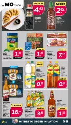 Gazetka promocyjna Netto - Angebote ab Montag - Gazetka - ważna od 18.06 do 18.06.2022 - strona 8 - produkty: alkohol, barilla, chili, dreistern, eis, eistee, fisch, getränk, getränke, hasseröder, hawesta, kikkoman, lipton, natur, pesto, pils, premium pils, radler, reis, rind, rinder, Rinderroulade, rinderrouladen, rouladen, salat, sauce, soja, sojasauce, Sriracha, tee, thunfisch, Thunfischsalat, Ti, WICK