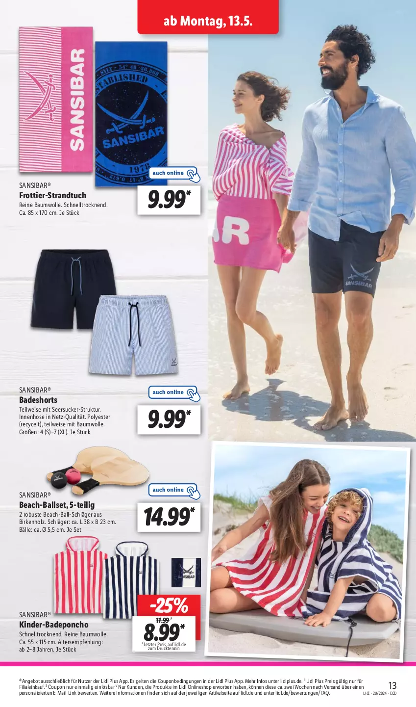 Aktueller Prospekt Lidl - Aktionsprospekt - von 13.05 bis 18.05.2024 - strona 15 - produkty: angebot, Bad, badeshorts, ball, Bau, baumwolle, coupon, eis, Holz, hose, Kinder, Persona, reine baumwolle, reis, seersucker, shorts, strandtuch, Ti, tuc, wolle, ZTE