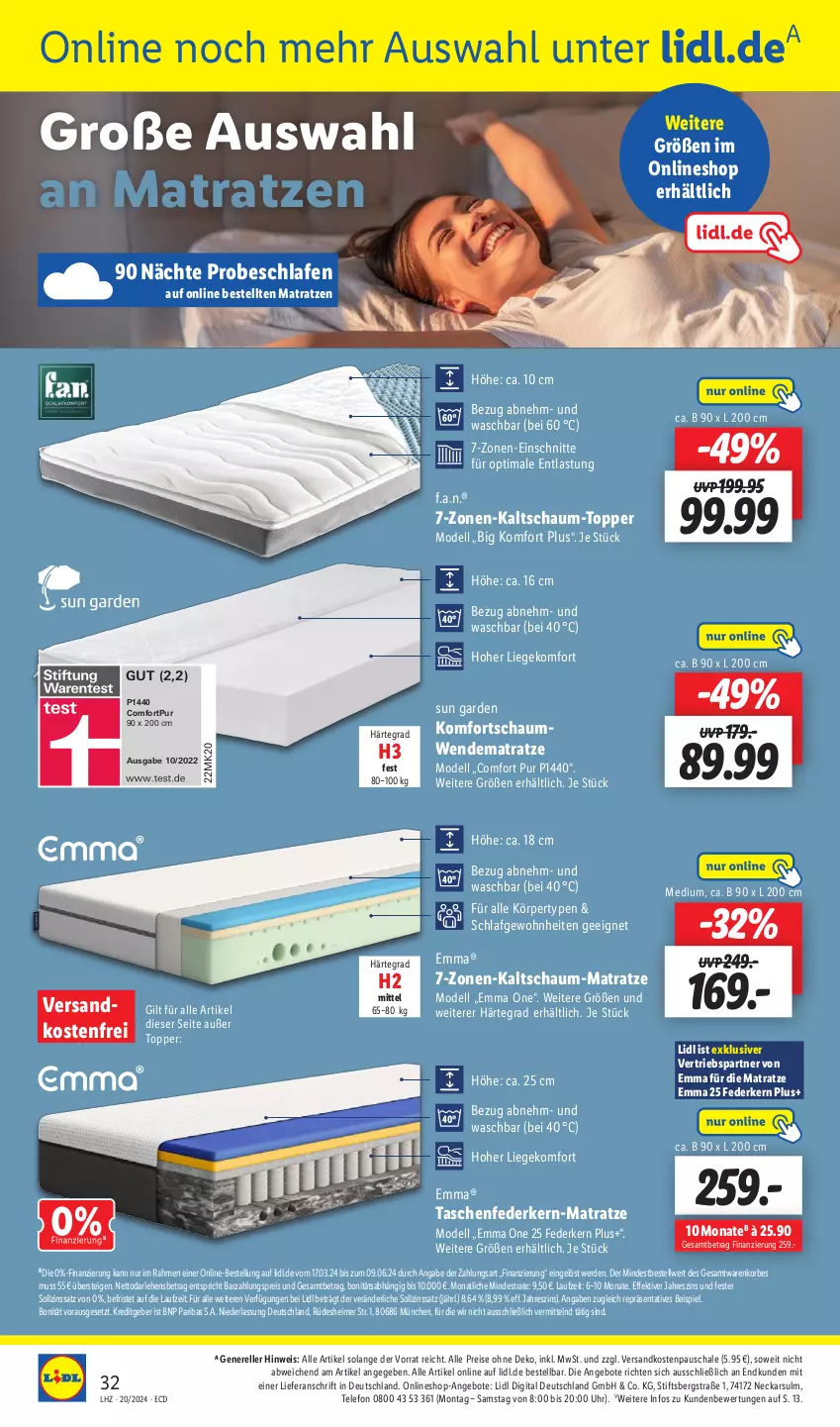 Aktueller Prospekt Lidl - Aktionsprospekt - von 13.05 bis 18.05.2024 - strona 38 - produkty: angebot, angebote, dell, eimer, eis, elle, erde, federkern, K2, kaltschaum-matratze, korb, Liege, matratze, matratzen, Mode, ndk, reis, rel, Schal, Schale, Tasche, taschen, taschenfederkern-matratze, telefon, Ti, topper, uhr, versandkostenfrei, wendematratze