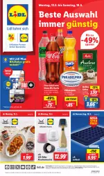 Gazetka promocyjna Lidl - Aktionsprospekt - Gazetka - ważna od 18.05 do 18.05.2024 - strona 1 - produkty: akku, aktionspreis, angebot, angebote, Bad, bett, bio, coca-cola, cola, coupon, eis, fanta, flasche, kaffee, Leuchte, luftbett, melitta, Mezzo Mix, philadelphia, reis, sprite, Ti, ZTE