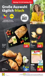 Gazetka promocyjna Lidl - Aktionsprospekt - Gazetka - ważna od 18.05 do 18.05.2024 - strona 4 - produkty: angebot, brot, coupon, Croissant, dulano, Käse, käsekuchen, kuchen, ndk, olive, oliven, Schal, Schale, schinken, Ti, truthahn