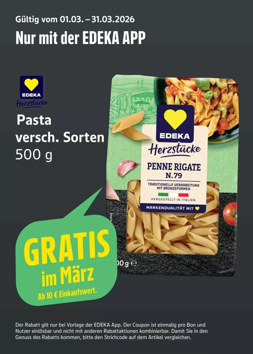 Aktueller Prospekt Edeka - Prospekte - von 23.03 bis 28.03.2026 - strona 10 - produkty: coupon, deka, elle, nuss, penne, penne rigate, Ti