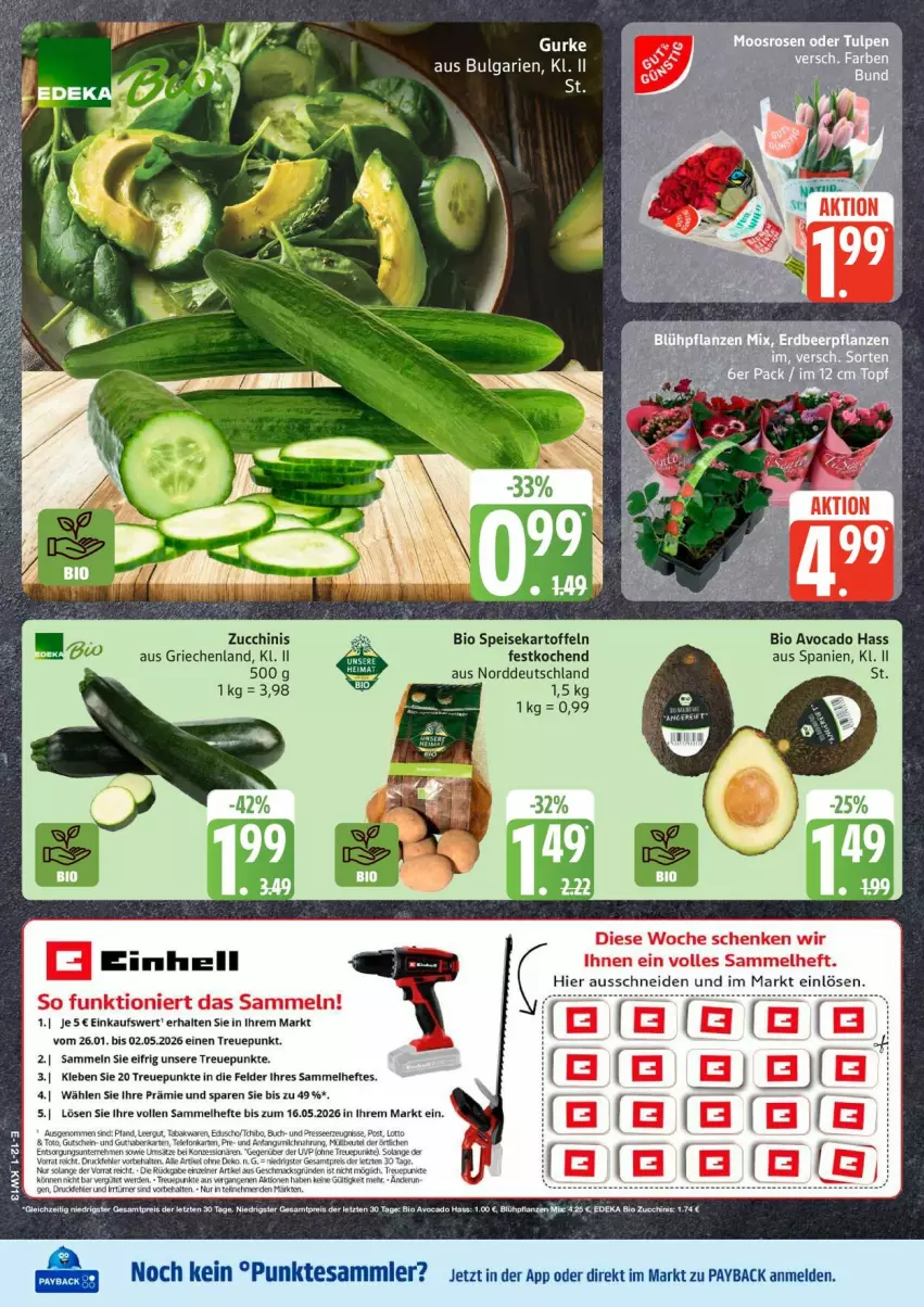 Aktueller Prospekt Edeka - Prospekte - von 23.03 bis 28.03.2026 - strona 14 - produkty: avocado, bio, buch, deka, edeka bio, eis, Hefte, HP, kartoffel, kartoffeln, LG, payback, reis, speisekartoffeln, tesa, Ti, ZTE, zucchini