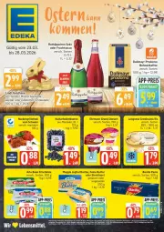 Gazetka promocyjna Edeka - Prospekte - Gazetka - ważna od 28.03 do 28.03.2026 - strona 1 - produkty: arla, arla buko, barilla, beere, beeren, bohne, bohnen, bohnenkaffee, Buko, butter, cremissimo, dallmayr, dallmayr prodomo, deka, dessert, ecco, ehrmann, Ehrmann Grand Dessert, eis, frischkäse, frucht, fruchtsecco, grill, heidelbeere, heidelbeeren, joghur, joghurt, kaffee, Käse, langnese, langnese cremissimo, meggle, milch, pasta, prodomo, rotkäppchen, salz, schoko, schokolade, schwein, sekt, sim, steak, Streichzart, Ti, wein