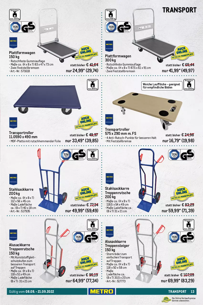 Aktueller Prospekt Metro - Transport & Lagern Spezial - von 08.09 bis 21.09.2022 - strona 13 - produkty: aufbewahrungsbox, brut, decke, Deckel, eis, kraft, lack, latte, lebensmittel, Metro, Reinigung, reis, Roller, sac, Sport, Ti, wasser