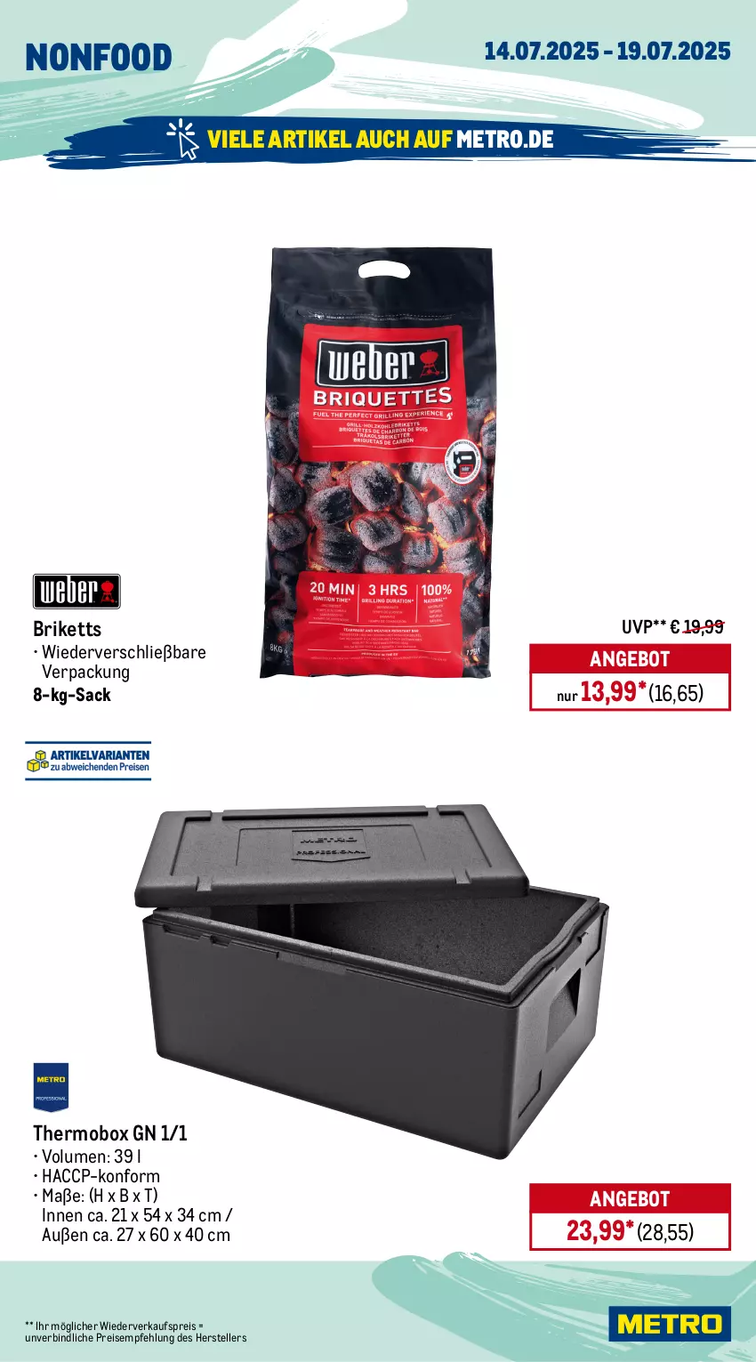 Aktueller Prospekt Metro - Wochen-Angebote - von 14.07 bis 19.07.2025 - strona 25 - produkty: ACC, angebot, briketts, eis, elle, Metro, reis, sac, teller, Ti