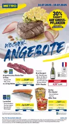 Gazetka promocyjna Metro - Wochen-Angebote - Gazetka - ważna od 19.07 do 19.07.2025 - strona 1 - produkty: abholpreise, angebot, angebote, aqua, beutel, brut, brut dargent, chardonnay, de blancs, eis, filet, flasche, frucht, haribo, ilag, lachs, lachsfilet, Metro, metro gastro, pfirsich, pflanze, pflanzen, Rauch, reis, rind, rinder, rinderfilet, rwe, Ti, tiefpreis