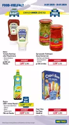 Gazetka promocyjna Metro - Wochen-Angebote - Gazetka - ważna od 19.07 do 19.07.2025 - strona 12 - produkty: angebot, auer, Bau, beutel, bohne, Cap, classico, coupon, durstlöscher, eis, eistee, ente, espresso, flasche, gurke, gurken, heinz, jacobs, jacobs krönung, ketchup, Konserven, mars, mayonnaise, Metro, rapso, rapsöl, reines rapsöl, reis, salat, salate, spreewald-feldmann, tee, Ti, tomato ketchup, trolli, Yo