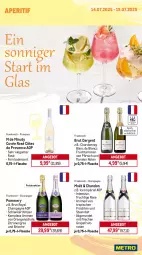 Gazetka promocyjna Metro - Wochen-Angebote - Gazetka - ważna od 19.07 do 19.07.2025 - strona 16 - produkty: alkohol, angebot, aperitif, bier, brut, brut dargent, champagne, chardonnay, Côtes de Provence, cuvée, de blancs, decke, eis, flasche, frucht, früchte, früchten, getränk, getränke, grapefruit, limo, martini, obst, orange, orangen, Palette, pfirsich, Ria, Schal, Schale, Ti, zitrone, zitronen