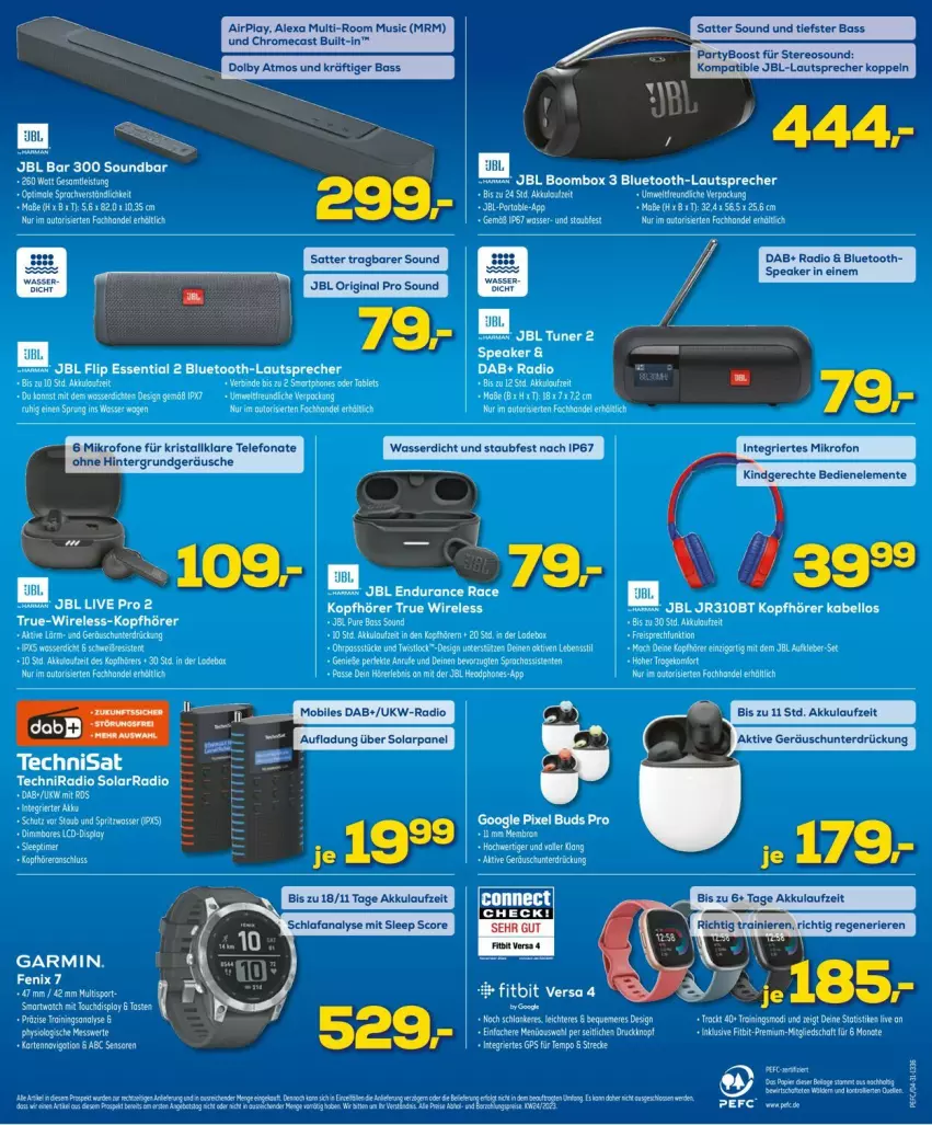 Aktueller Prospekt Euronics - Prospekte - von 14.06 bis 21.06.2023 - strona 12 - produkty: akku, auto, bluetooth-lautsprecher, eis, ente, garmin, GPS, jbl, kopfhörer, lautsprecher, Radio, rel, soundbar, tee, Tempo, Ti, timer, wasser