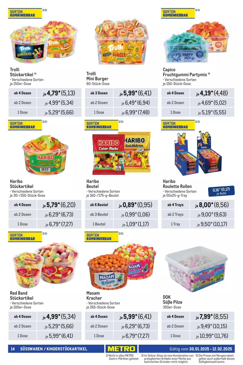 Aktueller Prospekt Metro - Händler Journal - von 30.01 bis 12.02.2025 - strona 16 - produkty: beutel, burger, Cap, eis, frucht, fruchtgummi, haribo, Kinder, kracher, maoam, Metro, pilze, reis, süsswaren, Ti, trolli