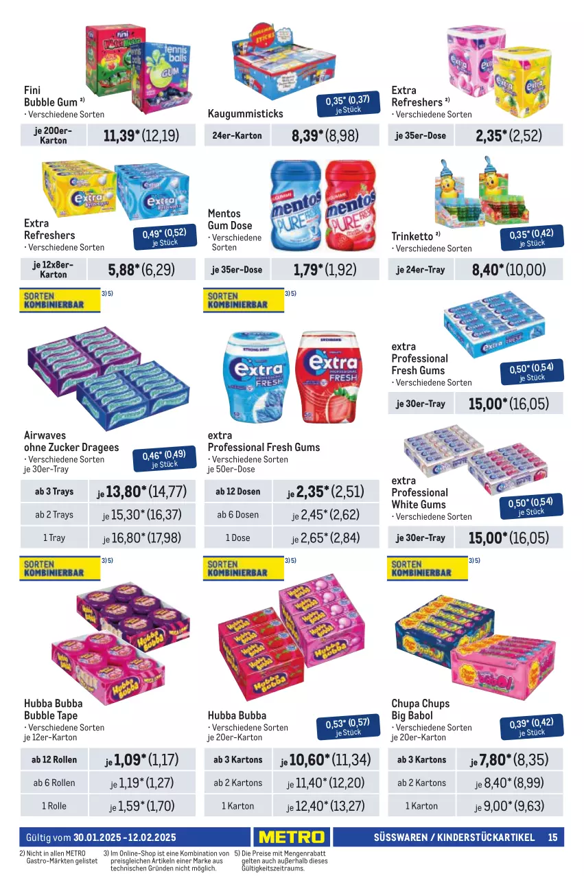 Aktueller Prospekt Metro - Händler Journal - von 30.01 bis 12.02.2025 - strona 17 - produkty: chupa, chupa chups, eis, kaugummi, Kinder, mentos, Metro, reis, süsswaren, Ti, zucker