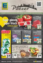 Gazetka promocyjna Edeka - Angebote der Woche - Gazetka - ważna od 07.10 do 07.10.2023 - strona 1 - produkty: angebot, angebotspreis, auer, Becher, beere, bio, Blaubeer, blaubeere, bockwurst, braten, deutschlandcard, eis, erde, exquisa, exquisa frischkäse, fleisch, frischkäse, gin, gulasch, jungbullen, Käse, lebensmittel, LG, meggle, Mett, metten, miree, Muffin, muffins, obst, paprika, reis, rouladen, salat, schnitten, schoko, Ti, volvic, wurst, ZTE