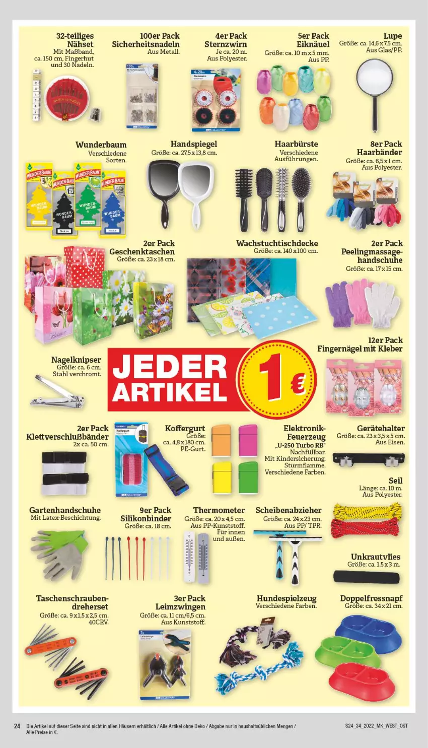 Aktueller Prospekt Marktkauf - Prospekt - von 21.08 bis 27.08.2022 - strona 28 - produkty: Bau, bürste, decke, eis, Elektro, Feuerzeug, Garten, Geschenktasche, handschuhe, Kinder, kleber, Kraut, lamm, Nähset, Peeling, reis, schrauben, schuhe, spiegel, spielzeug, Tasche, taschen, thermometer, Ti, tisch, tischdecke, tuc, wachstuch