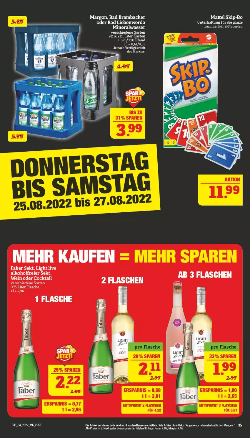 Aktueller Prospekt Marktkauf - Prospekt - von 21.08 bis 27.08.2022 - strona 39 - produkty: aeg, alkohol, Alwa, Bad, Bad Liebenwerda, eier, eis, flasche, Mattel, mineralwasser, reis, sekt, Spiele, Ti, wasser, ZTE