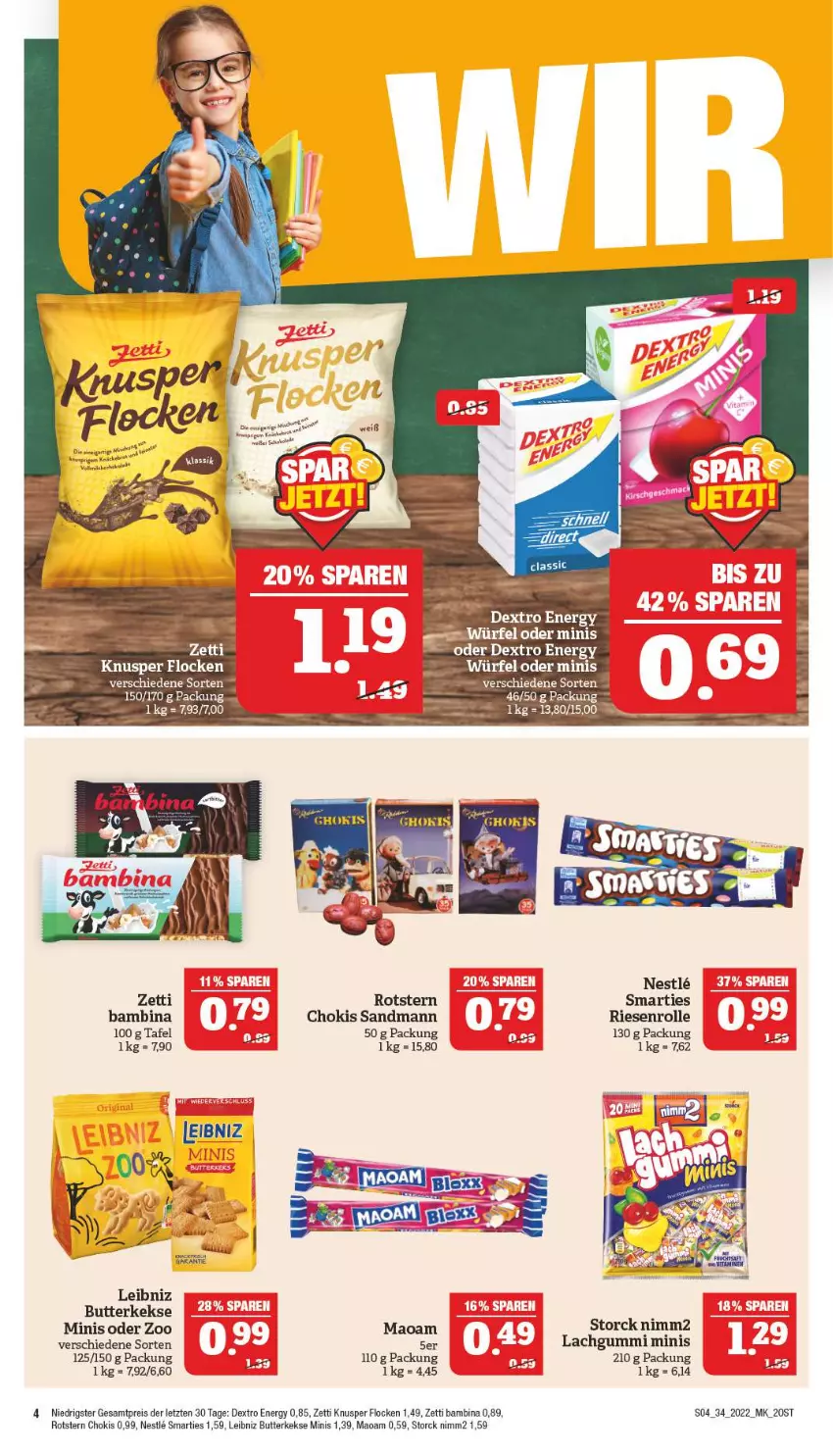 Aktueller Prospekt Marktkauf - Prospekt - von 21.08 bis 27.08.2022 - strona 8 - produkty: butter, butterkeks, eier, eis, keks, kekse, lachgummi, leibniz, maoam, nimm2, reis, smarties, storck, Ti, würfel, ZTE