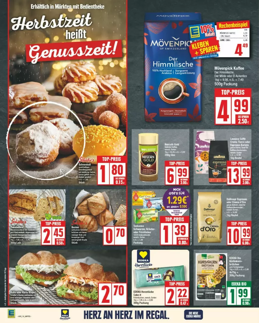 Aktueller Prospekt Edeka - Prospekte - von 21.10 bis 26.10.2024 - strona 10 - produkty: eis, espresso, reis, top-preis