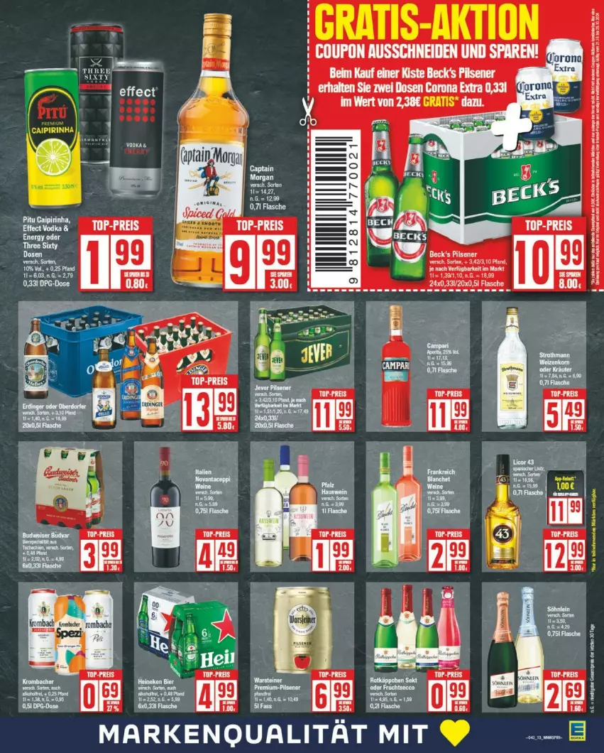 Aktueller Prospekt Edeka - Prospekte - von 21.10 bis 26.10.2024 - strona 13 - produkty: corona, corona extra