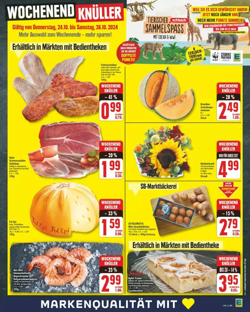 Aktueller Prospekt Edeka - Prospekte - von 21.10 bis 26.10.2024 - strona 15 - produkty: deka, schinken, schwarzwälder schinken, Ti, wein