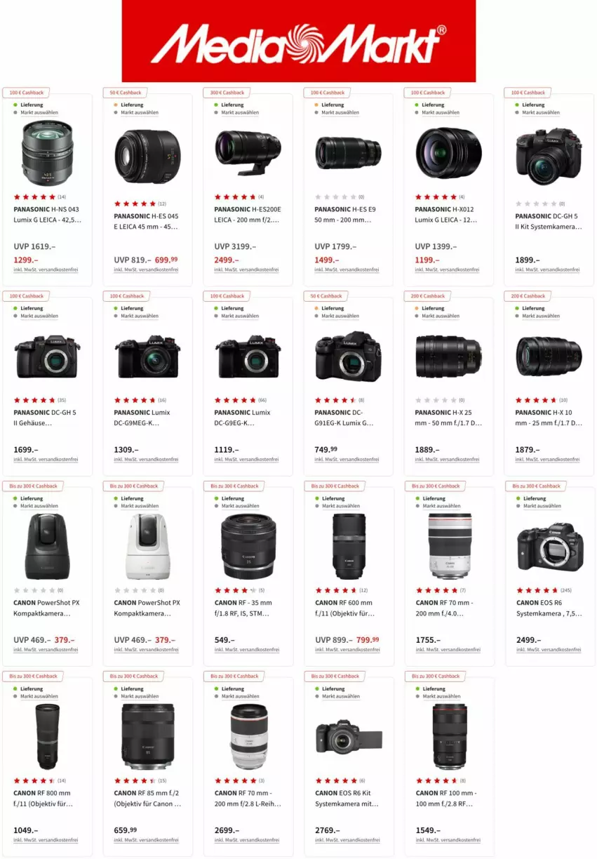 Aktueller Prospekt Media Markt - Prospekte - von 08.06 bis 14.06.2022 - strona 7 - produkty: canon, kamera, Leica, lumix, ndk, panasonic, systemkamera, Ti, versandkostenfrei