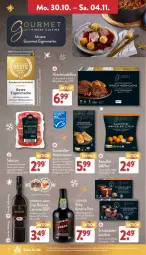 Gazetka promocyjna Aldi Nord - Von Montag - Gazetka - ważna od 04.11 do 04.11.2023 - strona 10 - produkty: aus der tiefkühlung, bratwurst, eis, Elan, ente, filet, flasche, fleisch, gin, kartoffel, medaillons, Portwein, reis, rotwein, salsiccia, schoko, schokolade, schokoladen, schwein, schweine, Steinbeißer, Ti, tiefpreis, tisch, wein, weine, wurst, ZTE