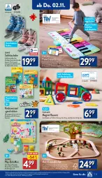 Gazetka promocyjna Aldi Nord - Von Montag - Gazetka - ważna od 04.11 do 04.11.2023 - strona 21 - produkty: batterie, batterien, Bau, dell, eis, Eisenbahn, elle, ente, gin, Hasbro, Holz, Kinder, LG, Magnet-Bausatz, Mode, Play-Doh, rum, schuhe, Spiele, teppich, Ti, ZTE