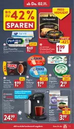 Gazetka promocyjna Aldi Nord - Von Montag - Gazetka - ważna od 04.11 do 04.11.2023 - strona 27 - produkty: aldi, altenburger, angebot, angebote, Bad, burger, creme, Dany, dany sahne, dell, eis, elle, getränk, getränke, kaffee, kakao, Kapselmaschine, Käse, Loose, milch, Mode, mousse, Old Amsterdam, quäse, reis, Rügener, rügener badejunge, sahne, schoko, schokolade, sim, Skyr, Spezi, tasse, tassimo, tee, teller, Ti, wasser, wassertank, ziegenkäse