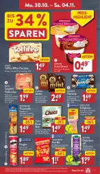 Gazetka promocyjna Aldi Nord - Von Montag - Gazetka - ważna od 04.11 do 04.11.2023 - strona 7 - produkty: aus der tiefkühlung, Becher, beutel, cola, creme, debeukelaer, dessert, ehrmann, Ehrmann Grand Dessert, eis, elle, flieder, funny-frisch, gin, haselnuss, holunder, hörnchen, kakao, karamell, kartoffel, keks, Kette, langnese, nuss, pom-bär, pringles, prinzenrolle, reis, ring, saft, sauce, schoko, schokolade, schokoladen, snack, spaghetti, stieleis, storck, teller, Ti, toffifee, vanille, viennetta, ZTE