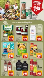 Gazetka promocyjna Rewe - Prospekte - Gazetka - ważna od 01.06 do 01.06.2024 - strona 13 - produkty: Ayran, Becher, bonduelle, caffe, Cif, cin, curry, elle, gewürz, gewürzketchup, gin, gouda, grill, grütze, Hela, kartoffel, kartoffeln, ketchup, kirsch, Kirschgrütze, kräuter, Kühne, latte, Popp, prawns, Ria, Rote Grütze, salat, sauce, snack, snacks, starbucks, Ti, Wild, Zum Dorfkrug